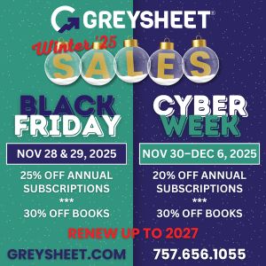 Whitman Flying Eagle Ad GreySheet Black Friday Ad