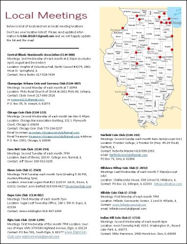 List of ILNA Club Meetings